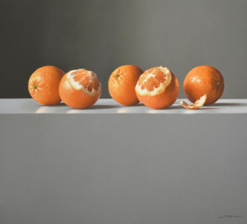 Five Oranges With Peel